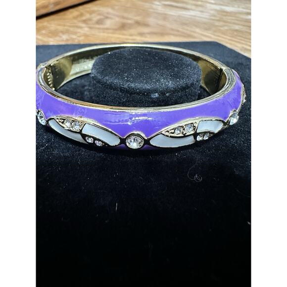 Sequin Nordstrom Multicolor Gold Tone Statement Enamel Bangle Bracelet # 201 - Picture 2 of 3